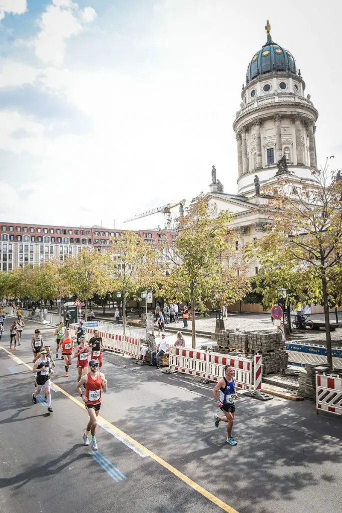 Final kilometers of the Berlin marathon