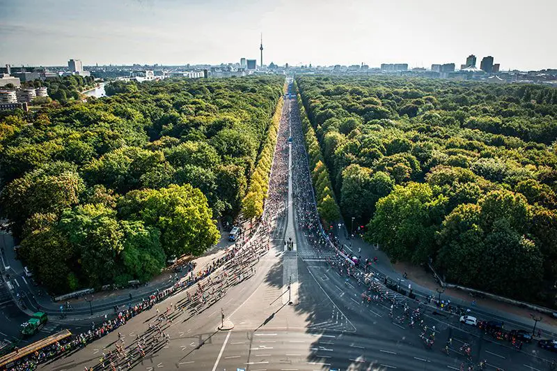 View of the Berlin Marathon start