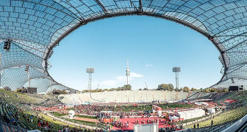 Munich Marathon finish area