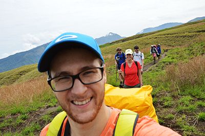 Hiking mount Rinjani fields