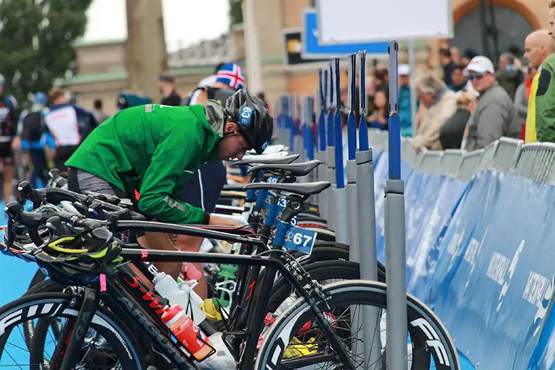 Triathlon transition setup