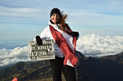 mount Rinjani peak at 3726m