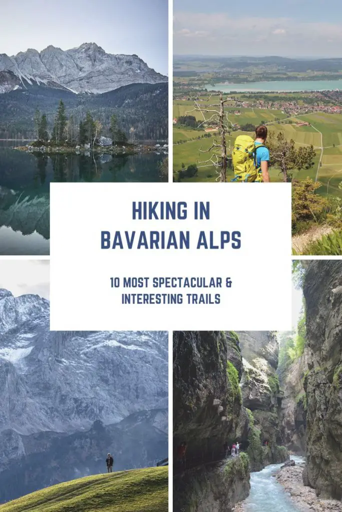 Hiking in Bavarian Alps pin