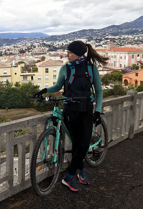 Picture stop while cycling from Nice to Monaco