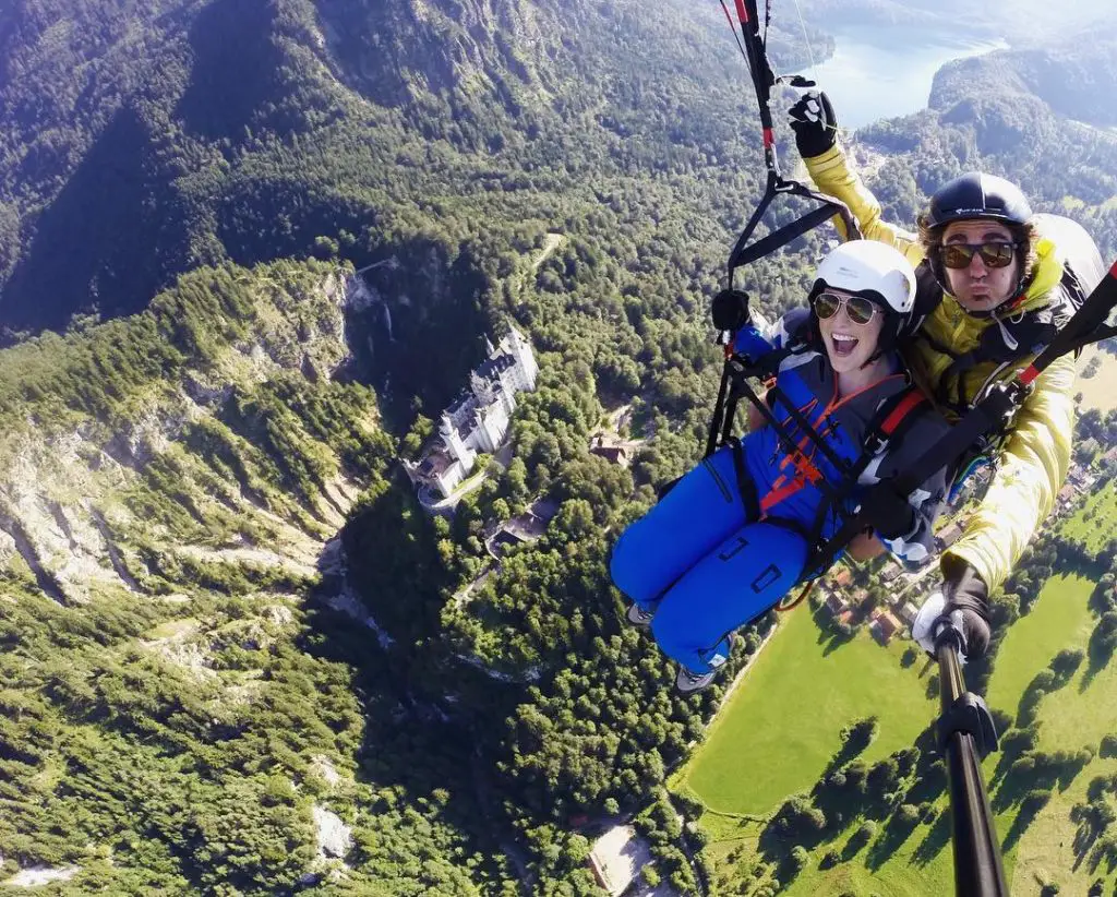 Paragliding around Neuschwanstein castle