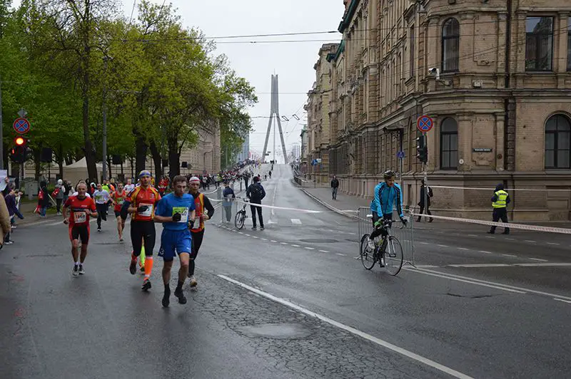 10K mark of the Riga Half Marathon