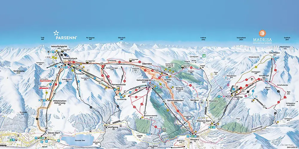 Davos piste map