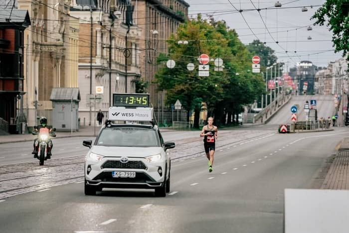 Leading man of the race in Riga center