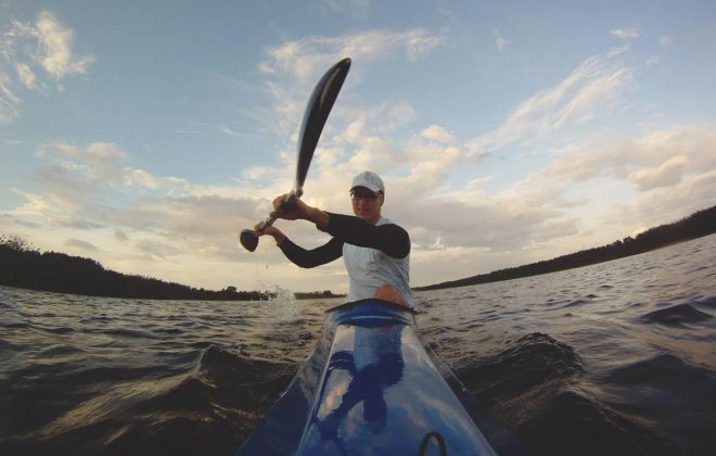 Easy kayak training session