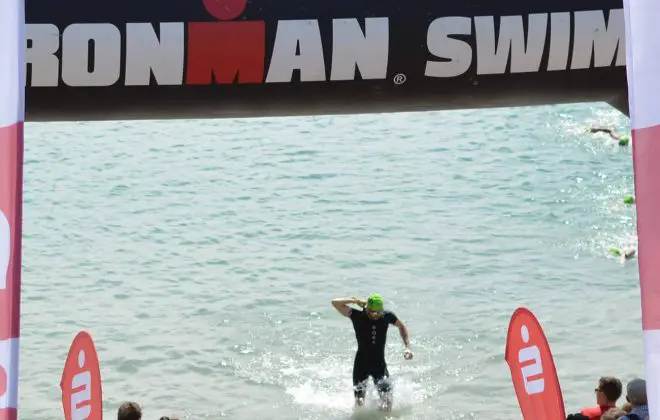 after a non-wetsuit Ironman swim