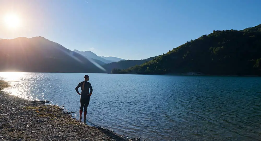 open water swimming during winter